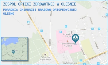 PORADNIA CHIRURGII URAZOWO-ORTOPEDYCZNEJ - ZESPÓŁ OPIEKI ZDROWOTNEJ W OLEŚNIE - UL. KLONOWA 1,  OLESNO