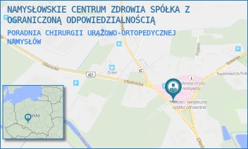 PORADNIA CHIRURGII URAZOWO-ORTOPEDYCZNEJ - NAMYSŁOWSKIE CENTRUM ZDROWIA SPÓŁKA Z OGRANICZONĄ ODPOWIEDZIALNOŚCIĄ - UL. OLEŚNICKA 4,  NAMYSŁÓW