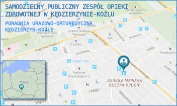 PORADNIA URAZOWO-ORTOPEDYCZNA - SAMODZIELNY PUBLICZNY ZESPÓŁ OPIEKI ZDROWOTNEJ W KĘDZIERZYNIE-KOŹLU - UL. HARCERSKA 11,  KĘDZIERZYN-KOŹLE
