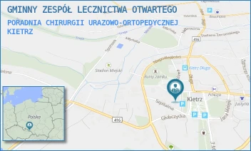 PORADNIA CHIRURGII URAZOWO-ORTOPEDYCZNEJ - GMINNY ZESPÓŁ LECZNICTWA OTWARTEGO - UL. KOŚCIELNA 1,  KIETRZ