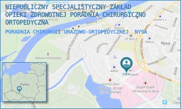 PORADNIA CHIRURGII URAZOWO-ORTOPEDYCZNEJ - NIEPUBLICZNY SPECJALISTYCZNY ZAKŁAD OPIEKI ZDROWOTNEJ PORADNIA CHIRURGICZNO ORTOPEDYCZNA - M.C. SKŁODOWSKIEJ 2/1,  NYSA