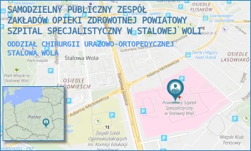 ODDZIAŁ CHIRURGII URAZOWO-ORTOPEDYCZNEJ - SAMODZIELNY PUBLICZNY ZESPÓŁ ZAKŁADÓW OPIEKI ZDROWOTNEJ POWIATOWY SZPITAL SPECJALISTYCZNY W STALOWEJ WOLI - UL. STANISŁAWA STASZICA 4,  STALOWA WOLA