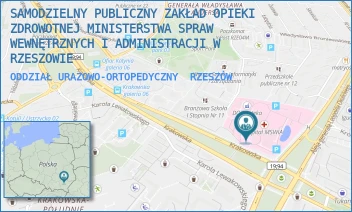 ODDZIAŁ URAZOWO-ORTOPEDYCZNY - SAMODZIELNY PUBLICZNY ZAKŁAD OPIEKI ZDROWOTNEJ MINISTERSTWA SPRAW WEWNĘTRZNYCH I ADMINISTRACJI W RZESZOWIE - UL. KRAKOWSKA 16,  RZESZÓW