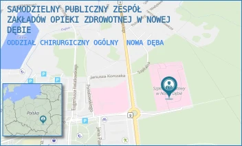 ODDZIAŁ CHIRURGICZNY OGÓLNY - SAMODZIELNY PUBLICZNY ZESPÓŁ ZAKŁADÓW OPIEKI ZDROWOTNEJ W NOWEJ DĘBIE - UL. M.C.SKŁODOWSKIEJ 1A,  NOWA DĘBA