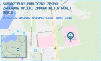 PORADNIA URAZOWO-ORTOPEDYCZNA - SAMODZIELNY PUBLICZNY ZESPÓŁ ZAKŁADÓW OPIEKI ZDROWOTNEJ W NOWEJ DĘBIE - UL. M.C.SKŁODOWSKIEJ 1A,  NOWA DĘBA