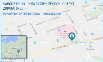 PORADNIA ORTOPEDYCZNA - SAMODZIELNY PUBLICZNY ZESPÓŁ OPIEKI ZDROWOTNEJ - UL. OBROŃCÓW POKOJU 74 A,  KOLBUSZOWA