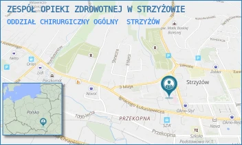 ODDZIAŁ CHIRURGICZNY OGÓLNY - ZESPÓŁ OPIEKI ZDROWOTNEJ W STRZYŻOWIE - UL. 700-LECIA STRZYŻOWA 1,  STRZYŻÓW