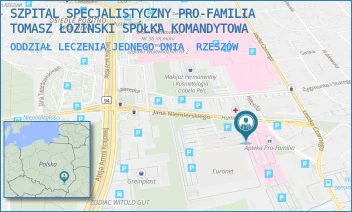 ODDZIAŁ LECZENIA JEDNEGO DNIA - SZPITAL SPECJALISTYCZNY PRO-FAMILIA TOMASZ ŁOZIŃSKI SPÓŁKA KOMANDYTOWA - WITOLDA 6B,  RZESZÓW