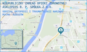 ODDZIAŁ ORTOPEDII I TRAUMATOLOGII NARZĄDU RUCHU - NIEPUBLICZNY ZAKŁAD OPIEKI ZDROWOTNEJ ASKLEPIOS B. P. SPÓŁKA Z O.O. - PODWISŁOCZE 22 A,  RZESZÓW