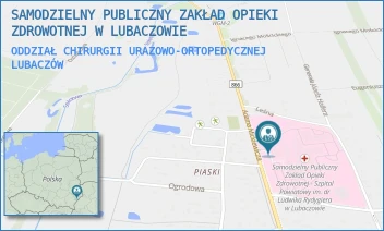 ODDZIAŁ CHIRURGII URAZOWO-ORTOPEDYCZNEJ - SAMODZIELNY PUBLICZNY ZAKŁAD OPIEKI ZDROWOTNEJ W LUBACZOWIE - UL. MICKIEWICZA 168,  LUBACZÓW