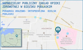 PORADNIA URAZOWO- ORTOPEDYCZNA - SAMODZIELNY PUBLICZNY ZAKŁAD OPIEKI ZDROWOTNEJ W BIELSKU PODLASKIM - KLESZCZELOWSKA 1,  BIELSK PODLASKI