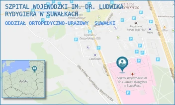 ODDZIAŁ ORTOPEDYCZNO-URAZOWY - SZPITAL WOJEWÓDZKI IM. DR. LUDWIKA RYDYGIERA W SUWAŁKACH - SZPITALNA 60,  SUWAŁKI
