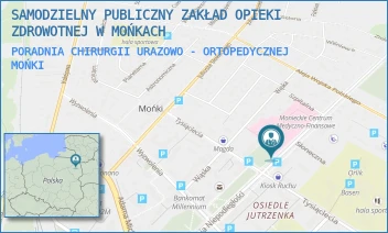 PORADNIA CHIRURGII URAZOWO - ORTOPEDYCZNEJ - SAMODZIELNY PUBLICZNY ZAKŁAD OPIEKI ZDROWOTNEJ W MOŃKACH - NIEPODLEGŁOŚCI 9,  MOŃKI