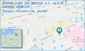PORADNIA PRELUKSACYJNA - NIEPUBLICZNY ZOZ MEDICUS S.C. ALICJA I DARIUSZ LEOŃCZYK - OS POŁUDNIE 9,  GRAJEWO