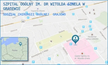 ODDZIAŁ CHIRURGII OGÓLNEJ - SZPITAL OGÓLNY IM. DR WITOLDA GINELA W GRAJEWIE - KONSTYTUCJI 3 MAJA 34,  GRAJEWO