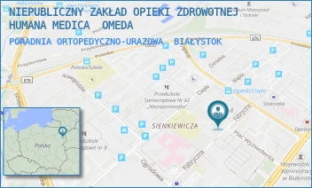 PORADNIA ORTOPEDYCZNO-URAZOWA - NIEPUBLICZNY ZAKŁAD OPIEKI ZDROWOTNEJ HUMANA MEDICA  OMEDA - FABRYCZNA 39,  BIAŁYSTOK