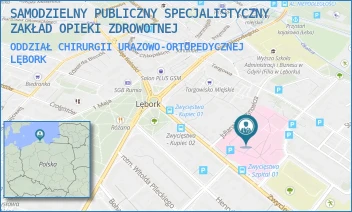 ODDZIAŁ CHIRURGII URAZOWO-ORTOPEDYCZNEJ - SAMODZIELNY PUBLICZNY SPECJALISTYCZNY ZAKŁAD OPIEKI ZDROWOTNEJ - UL. JULIANA WĘGRZYNOWICZA 13,  LĘBORK