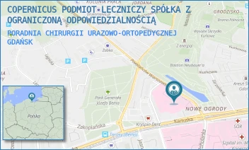 PORADNIA CHIRURGII URAZOWO-ORTOPEDYCZNEJ - COPERNICUS PODMIOT LECZNICZY SPÓŁKA Z OGRANICZONĄ ODPOWIEDZIALNOŚCIĄ - UL. POWSTAŃCÓW WARSZAWSKICH 1-2,  GDAŃSK