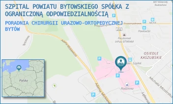 PORADNIA CHIRURGII URAZOWO-ORTOPEDYCZNEJ - SZPITAL POWIATU BYTOWSKIEGO SPÓŁKA Z OGRANICZONĄ ODPOWIEDZIALNOŚCIĄ - UL. LĘBORSKA 13,  BYTÓW