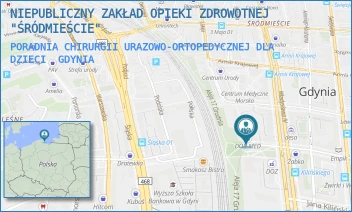 PORADNIA CHIRURGII URAZOWO-ORTOPEDYCZNEJ DLA DZIECI - NIEPUBLICZNY ZAKŁAD OPIEKI ZDROWOTNEJ "ŚRÓDMIEŚCIE" - UL. ŻWIRKI I WIGURY 14,  GDYNIA