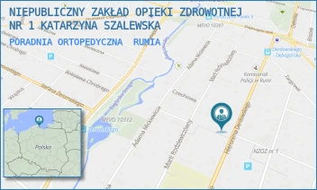 PORADNIA ORTOPEDYCZNA - NIEPUBLICZNY ZAKŁAD OPIEKI ZDROWOTNEJ NR 1 KATARZYNA SZALEWSKA - UL. DERDOWSKIEGO 23,  RUMIA