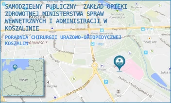 PORADNIA CHIRURGII URAZOWO-ORTOPEDYCZNEJ - SAMODZIELNY PUBLICZNY ZAKŁAD OPIEKI ZDROWOTNEJ MINISTERSTWA SPRAW WEWNĘTRZNYCH I ADMINISTRACJI W KOSZALINIE - SZPITALNA 2, KOSZALIN