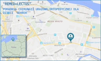 PORADNIA CHIRURGII URAZOWO-ORTOPEDYCZNEJ DLA DZIECI - "REMED+LECTUS" - UL. WAŁOWA 27,  GDAŃSK