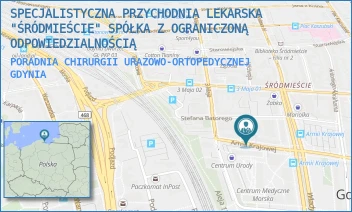 PORADNIA CHIRURGII URAZOWO-ORTOPEDYCZNEJ - SPECJALISTYCZNA PRZYCHODNIA LEKARSKA "ŚRÓDMIEŚCIE" SPÓŁKA Z OGRANICZONĄ ODPOWIEDZIALNOŚCIĄ - UL. ARMII KRAJOWEJ 44,  GDYNIA