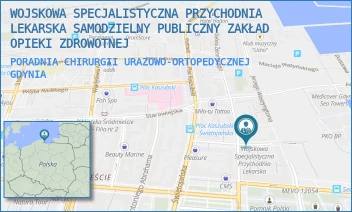 PORADNIA CHIRURGII URAZOWO-ORTOPEDYCZNEJ - WOJSKOWA SPECJALISTYCZNA PRZYCHODNIA LEKARSKA SAMODZIELNY PUBLICZNY ZAKŁAD OPIEKI ZDROWOTNEJ - UL. KAZIMIERZA PUŁASKIEGO 4,  GDYNIA