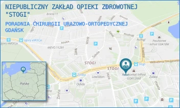 PORADNIA CHIRURGII URAZOWO-ORTOPEDYCZNEJ - NIEPUBLICZNY ZAKŁAD OPIEKI ZDROWOTNEJ "STOGI" - UL. WILHELMA STRYJEWSKIEGO 29,  GDAŃSK