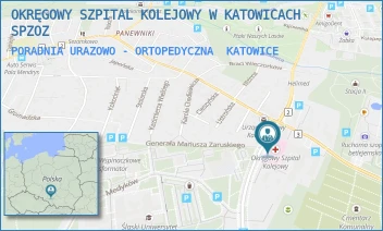 PORADNIA URAZOWO - ORTOPEDYCZNA - OKRĘGOWY SZPITAL KOLEJOWY W KATOWICACH SPZOZ - PANEWNICKA 65,  KATOWICE