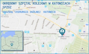 ODDZIAŁ CHIRURGII OGÓLNEJ - OKRĘGOWY SZPITAL KOLEJOWY W KATOWICACH SPZOZ - UL. PANEWNICKA 65,  KATOWICE