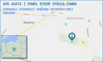 PORADNIA CHIRURGII URAZOWO-ORTOPEDYCZNEJ - APD AGATA I PAWEŁ DYDOŃ SPÓŁKA JAWNA - UL. DZIAŁKOWICZÓW 20,  RĘDZINY