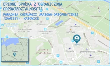 PORADNIA CHIRURGII URAZOWO-ORTOPEDYCZNEJ (ZAWISZY) - EPIONE SPÓŁKA Z OGRANICZONĄ ODPOWIEDZIALNOŚCIĄ - UL. ZAWISZY CZARNEGO 7A,  KATOWICE
