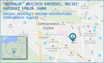 ODDZIAŁ CHIRURGII URAZOWO-ORTOPEDYCZNEJ - "NEFROLUX" WOJCIECH KAMIŃSKI, MACIEJ KAMIŃSKI SPÓŁKA Z OGRANICZONĄ ODPOWIEDZIALNOŚCIĄ - UL. SZPITALNA 6,  SIEMIANOWICE ŚLĄSKIE