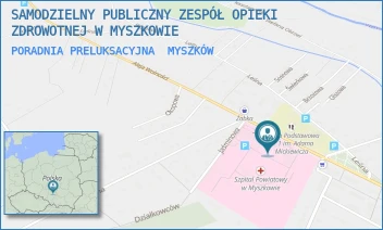 PORADNIA PRELUKSACYJNA - SAMODZIELNY PUBLICZNY ZESPÓŁ OPIEKI ZDROWOTNEJ W MYSZKOWIE - UL. ALEJA WOLNOŚCI 29,  MYSZKÓW