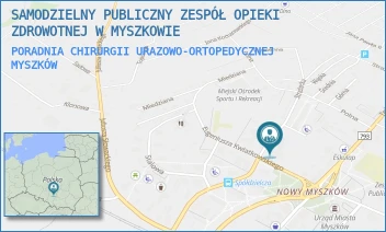 PORADNIA CHIRURGII URAZOWO-ORTOPEDYCZNEJ - SAMODZIELNY PUBLICZNY ZESPÓŁ OPIEKI ZDROWOTNEJ W MYSZKOWIE - UL. STRAŻACKA 45,  MYSZKÓW
