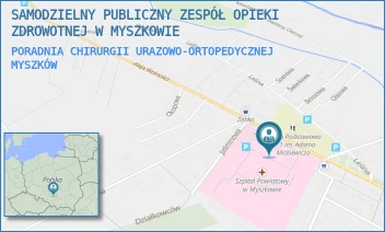 PORADNIA CHIRURGII URAZOWO-ORTOPEDYCZNEJ - SAMODZIELNY PUBLICZNY ZESPÓŁ OPIEKI ZDROWOTNEJ W MYSZKOWIE - UL. ALEJA WOLNOŚCI 29,  MYSZKÓW