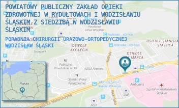 PORADNIA CHIRURGII URAZOWO-ORTOPEDYCZNEJ - SZPITAL POWIATOWY W WODZISŁAWIU ŚLĄSKIM - UL. 26 MARCA 164,  WODZISŁAW ŚLĄSKI