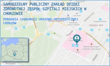 PORADNIA CHIRURGII URAZOWO-ORTOPEDYCZNEJ - SAMODZIELNY PUBLICZNY ZAKŁAD OPIEKI ZDROWOTNEJ ZESPÓŁ SZPITALI MIEJSKICH W CHORZOWIE - UL. STRZELCÓW BYTOMSKICH 11,  CHORZÓW