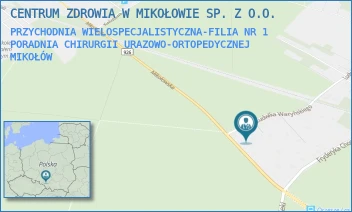 PRZYCHODNIA WIELOSPECJALISTYCZNA-FILIA NR 1 PORADNIA CHIRURGII URAZOWO-ORTOPEDYCZNEJ - CENTRUM ZDROWIA W MIKOŁOWIE SP. Z O.O. - UL. LUDWIKA WARYŃSKIEGO 2,  MIKOŁÓW