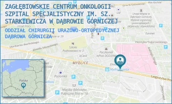 ODDZIAŁ CHIRURGII URAZOWO-ORTOPEDYCZNEJ - ZAGŁĘBIOWSKIE CENTRUM ONKOLOGII SZPITAL SPECJALISTYCZNY IM. SZ. STARKIEWICZA W DĄBROWIE GÓRNICZEJ - UL. SZPITALNA 13,  DĄBROWA GÓRNICZA