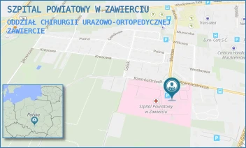 ODDZIAŁ CHIRURGII URAZOWO-ORTOPEDYCZNEJ - SZPITAL POWIATOWY W ZAWIERCIU - UL. MIODOWA 14,  ZAWIERCIE