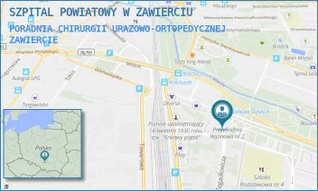 PORADNIA CHIRURGII URAZOWO-ORTOPEDYCZNEJ - SZPITAL POWIATOWY W ZAWIERCIU - UL. POWSTAŃCÓW ŚLĄSKICH 8,  ZAWIERCIE
