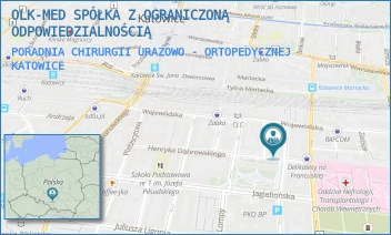 PORADNIA CHIRURGII URAZOWO - ORTOPEDYCZNEJ - OLK-MED SPÓŁKA Z OGRANICZONĄ ODPOWIEDZIALNOŚCIĄ - UL. HENRYKA DĄBROWSKIEGO 22,  KATOWICE
