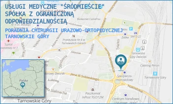 PORADNIA CHIRURGII URAZOWO-ORTOPEDYCZNEJ - USŁUGI MEDYCZNE "ŚRÓDMIEŚCIE" SPÓŁKA Z OGRANICZONĄ ODPOWIEDZIALNOŚCIĄ - UL. MARSZAŁKA JÓZEFA PIŁSUDSKIEGO 16,  TARNOWSKIE GÓRY