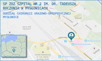 ODDZIAŁ CHIRURGII URAZOWO-ORTOPEDYCZNEJ - SP ZOZ SZPITAL NR 2 IM. DR. TADEUSZA BOCZONIA W MYSŁOWICACH - UL. BYTOMSKA 41,  MYSŁOWICE