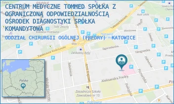 ODDZIAŁ CHIRURGII OGÓLNEJ (FREDRY) - CENTRUM MEDYCZNE TOMMED SPÓŁKA Z OGRANICZONĄ ODPOWIEDZIALNOŚCIĄ OŚRODEK DIAGNOSTYKI SPÓŁKA KOMANDYTOWA - UL. ALEKSANDRA FREDRY 22,  KATOWICE