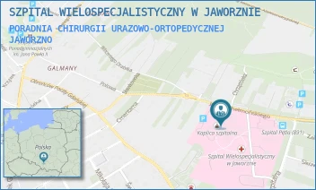 PORADNIA CHIRURGII URAZOWO-ORTOPEDYCZNEJ - SZPITAL WIELOSPECJALISTYCZNY W JAWORZNIE - UL. JÓZEFA CHEŁMOŃSKIEGO 28,  JAWORZNO