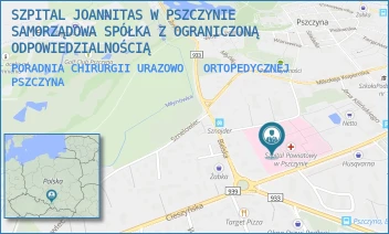 PORADNIA CHIRURGII URAZOWO 	 ORTOPEDYCZNEJ - SZPITAL JOANNITAS W PSZCZYNIE SAMORZĄDOWA SPÓŁKA Z OGRANICZONĄ ODPOWIEDZIALNOŚCIĄ W RESTRUKTURYZACJI - UL. DR. WITOLDA ANTESA 11,  PSZCZYNA